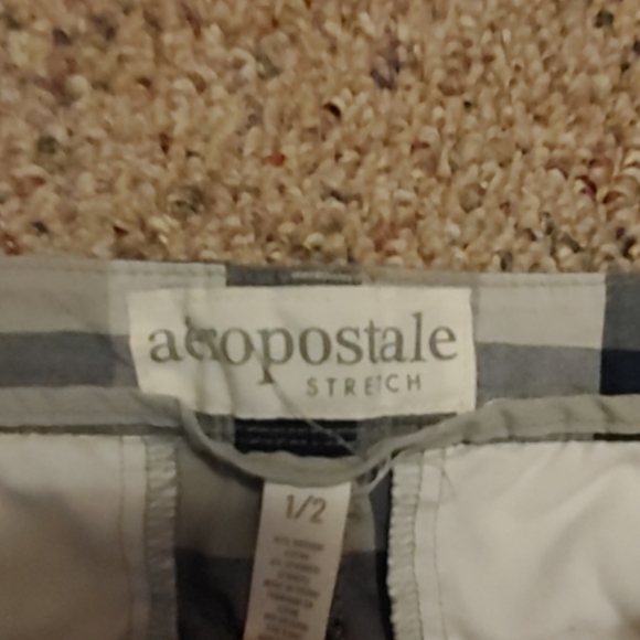 Juniors Aeropostale blue plaid short shorts - Picture 3 of 3